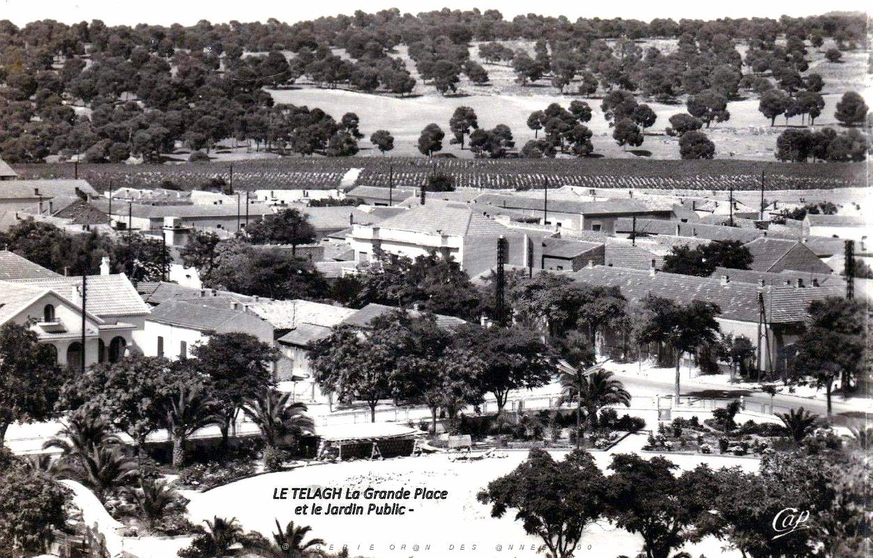 Le Telagh - La Grande Place et le Jardin public.jpg